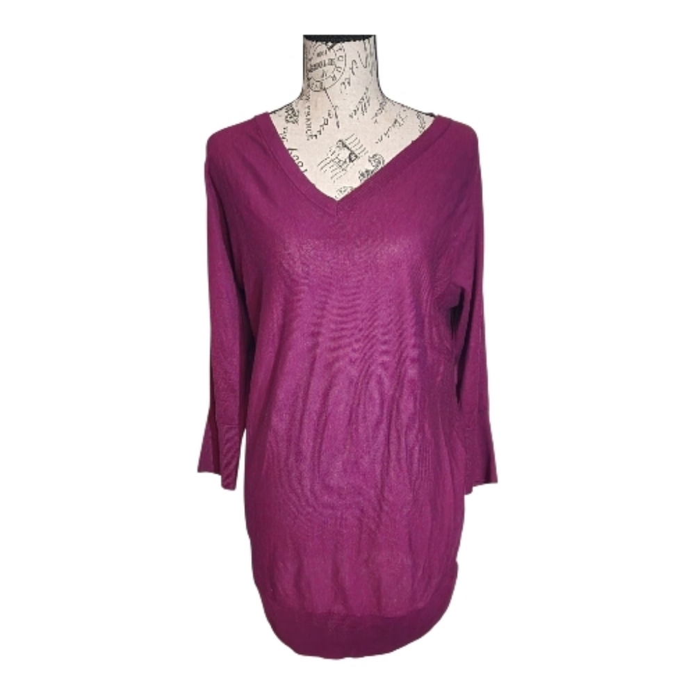 Mossimo Magenta V-Neck Sweater, Size S/P